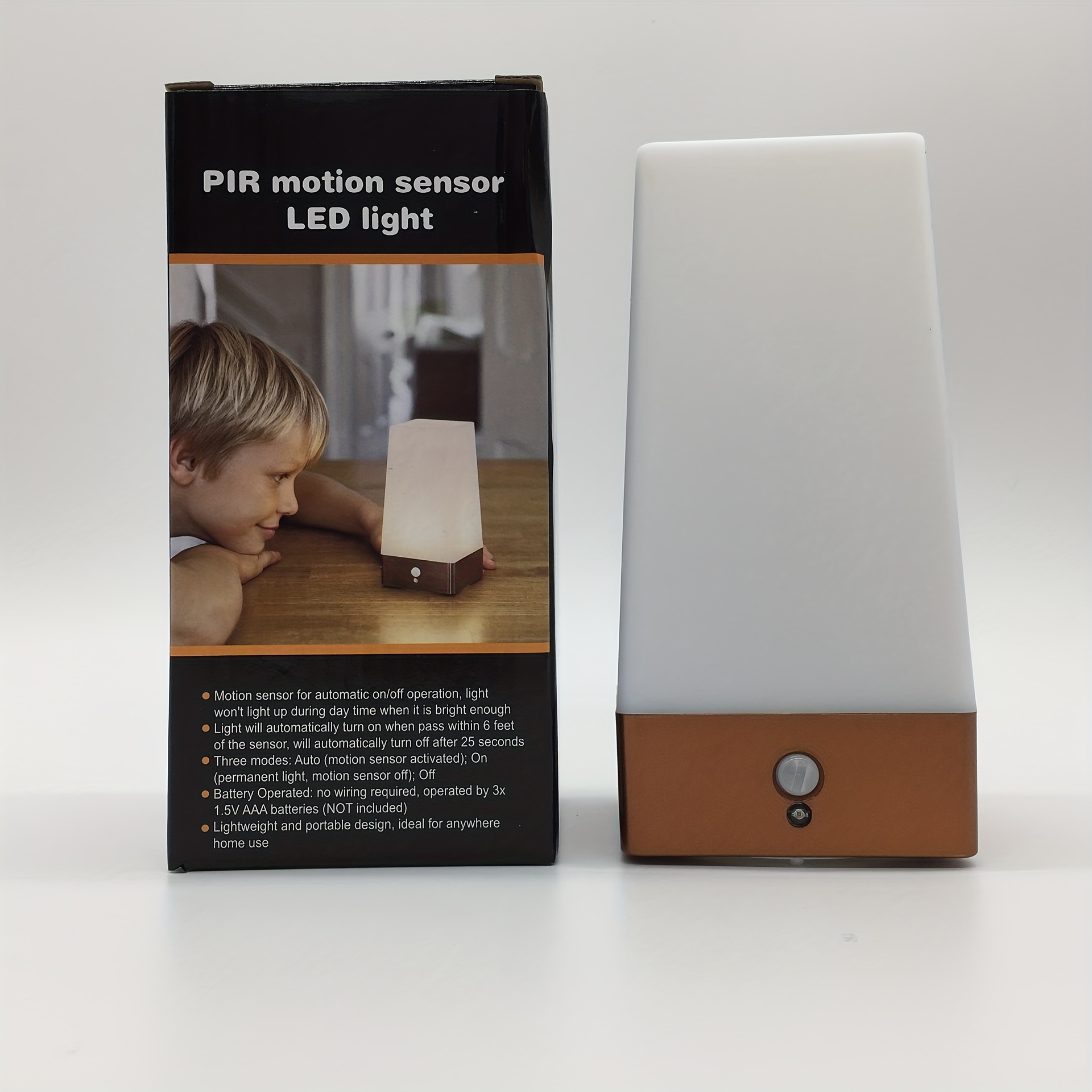 Wireless PIR Motion Sensor Light Battery-Powered LED Night Light