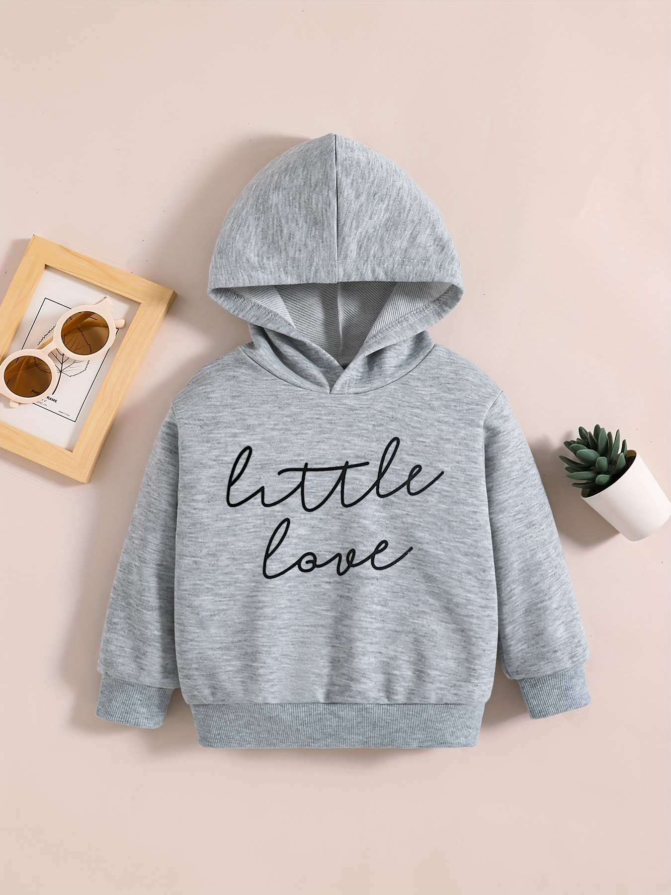 Little Love Print Hoodies Girls Graphic Hoodie Comfy Loose Temu