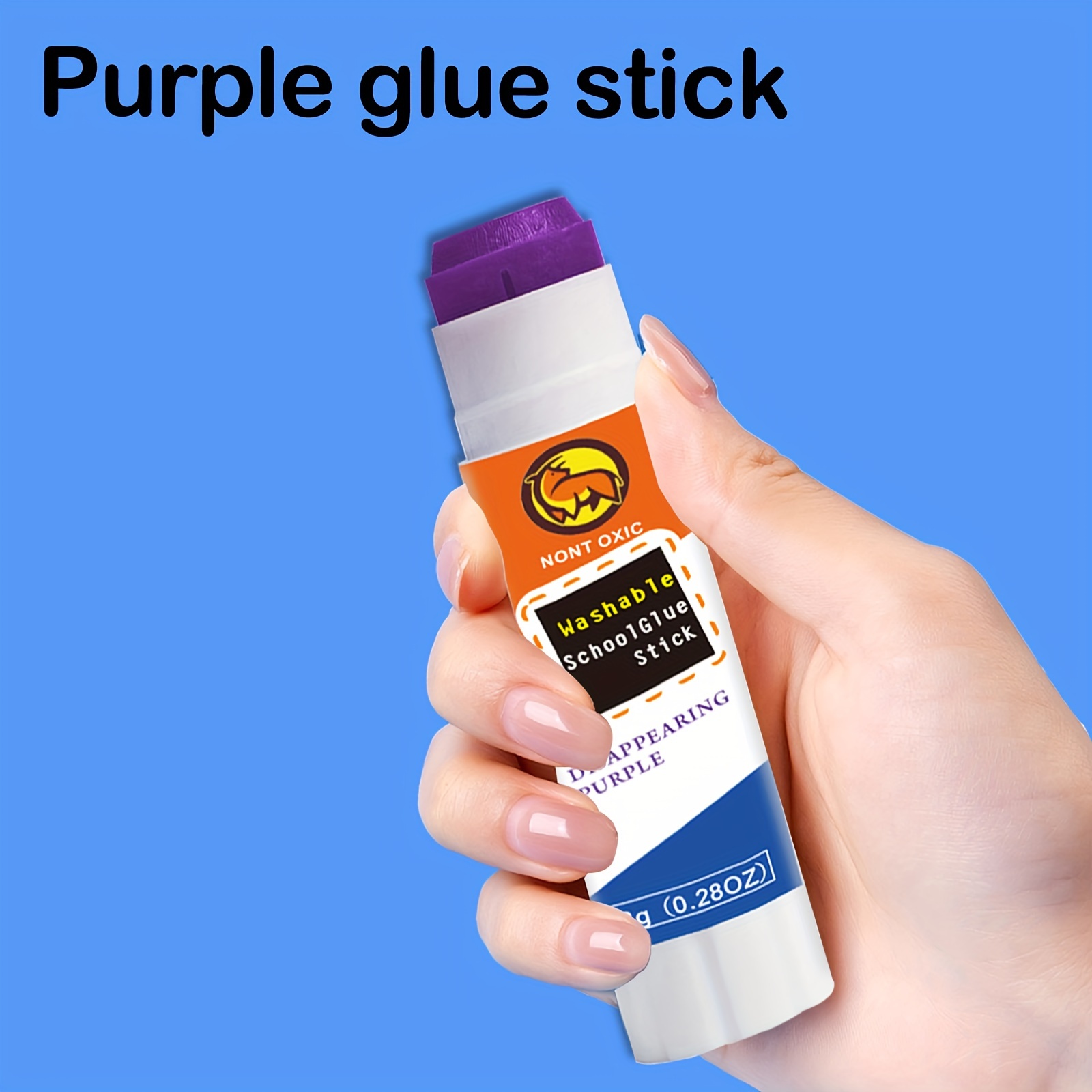 Glue Stick Purple . Washable Nontoxic Permanent - Temu