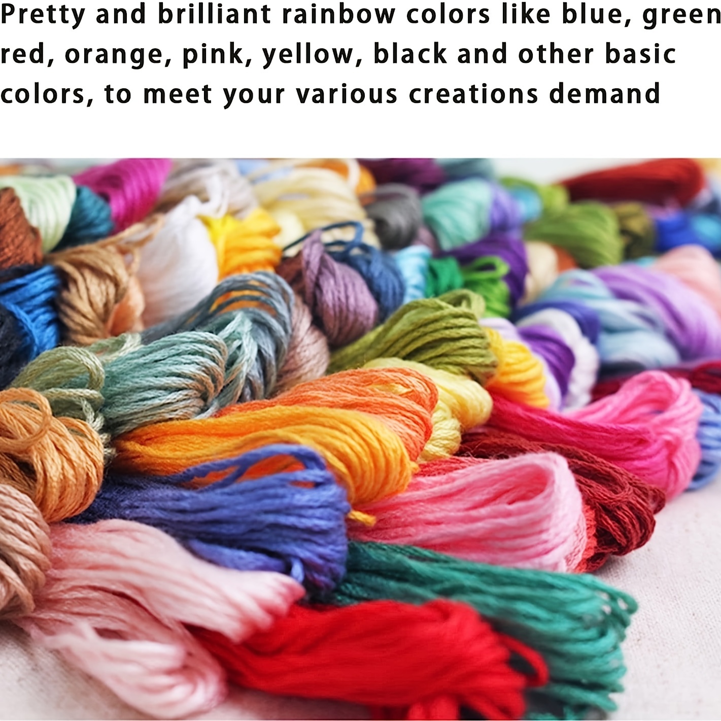 Friendship Bracelet String 50 Skeins Rainbow Color Embroidery Floss Cross  Stitch Embroidery Thread Cotton Floss Bracelet Yarn, Craft Floss