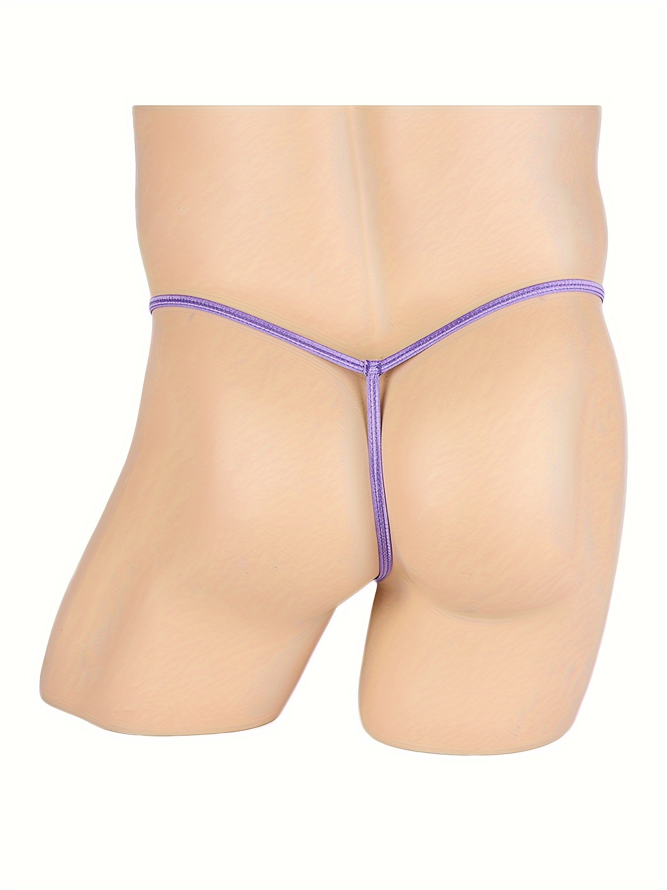 Men's Open Crotch T back Thong Solid Color Stretch G string - Temu