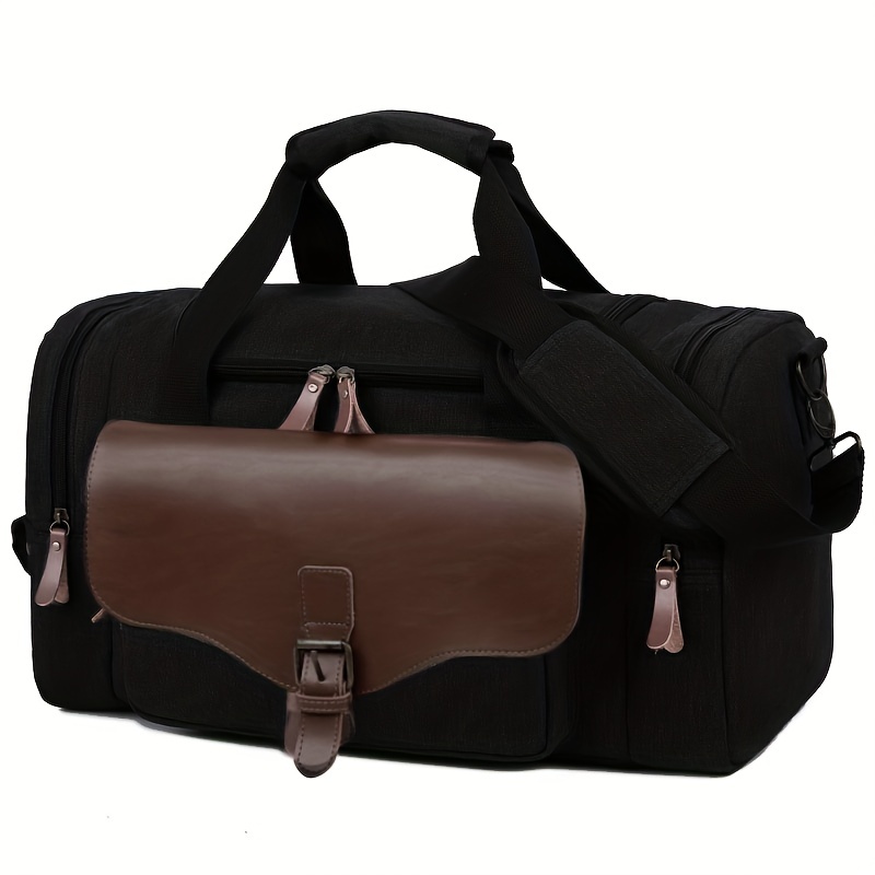 Women Travel Duffel Bag with Trolley Sleeve Tote Bag Canvas Beige 3Pcs Set  Gift | eBay
