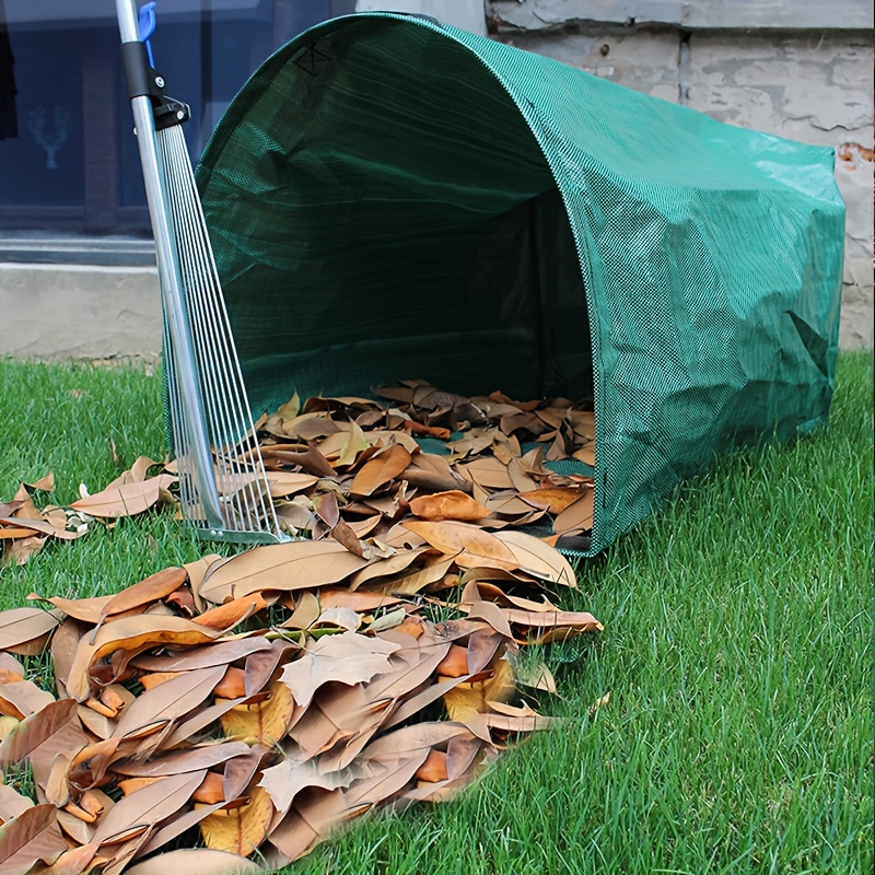 Reusable Garden Leaves Debris Bag - Collect Leaves Easily With Dustpan-type  Handrail -, Green - Temu