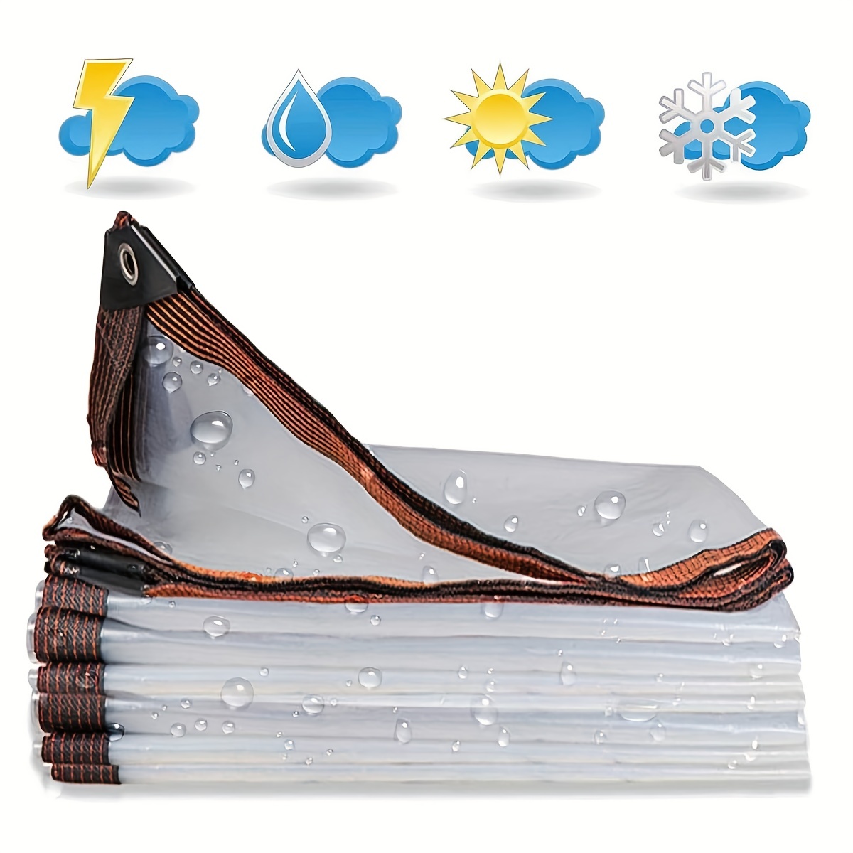 Bâche de protection en tissu PE Transparent, 0.12mm, étanche à la pluie,  Film de serre
