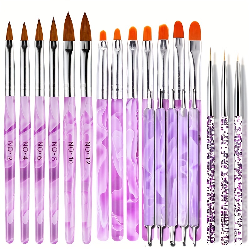 Bronson Professional Nail Art Acrylic Brush Set For Liquid And Powder No8  Buy Bronson Professional Nail Art Acrylic Brush Set For Liquid And Powder  No8 Online at Best Price in India 