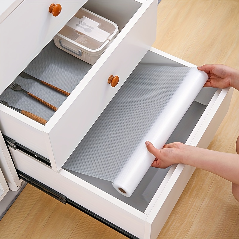 Shelf Liner Non Adhesive Drawer Liners, Non-Slip Kitchen Cabinet