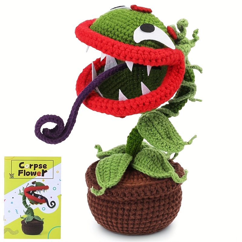 Crochet Kit for Beginners,2PCS Succulents Beginner Crochet Kit for  Adults,Crocheting Knitting Kit with Step-by-Step Video Tutorials