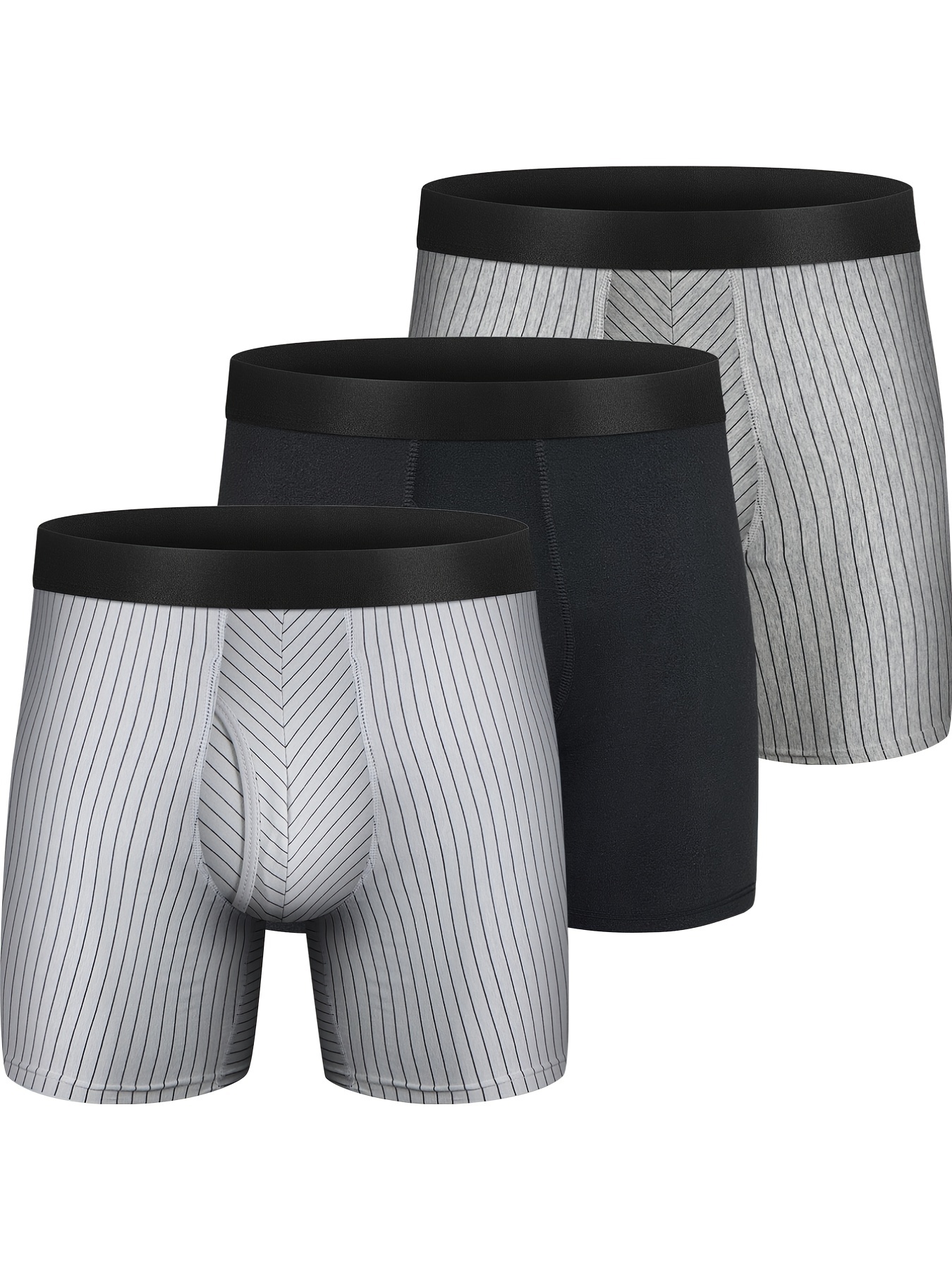 Men's Boxer Briefs Cotton Breathable Comfortable Underwear - Temu