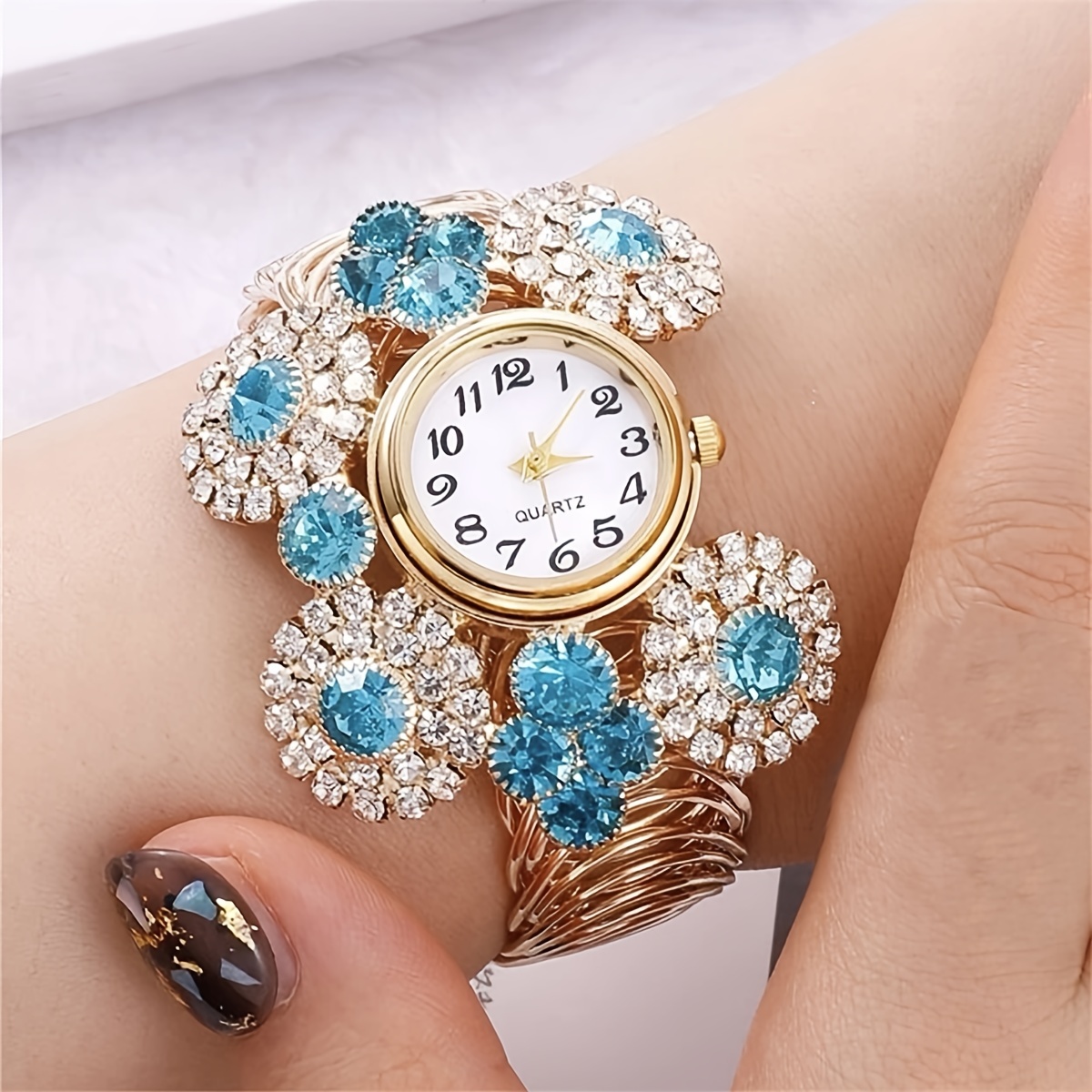 Luxury Ladies Rhinestone Boho Alloy Bracelet Watch Bracelet Fancy Women Watches  Jewelry Sophisticated And Stylish Women Watch - Temu