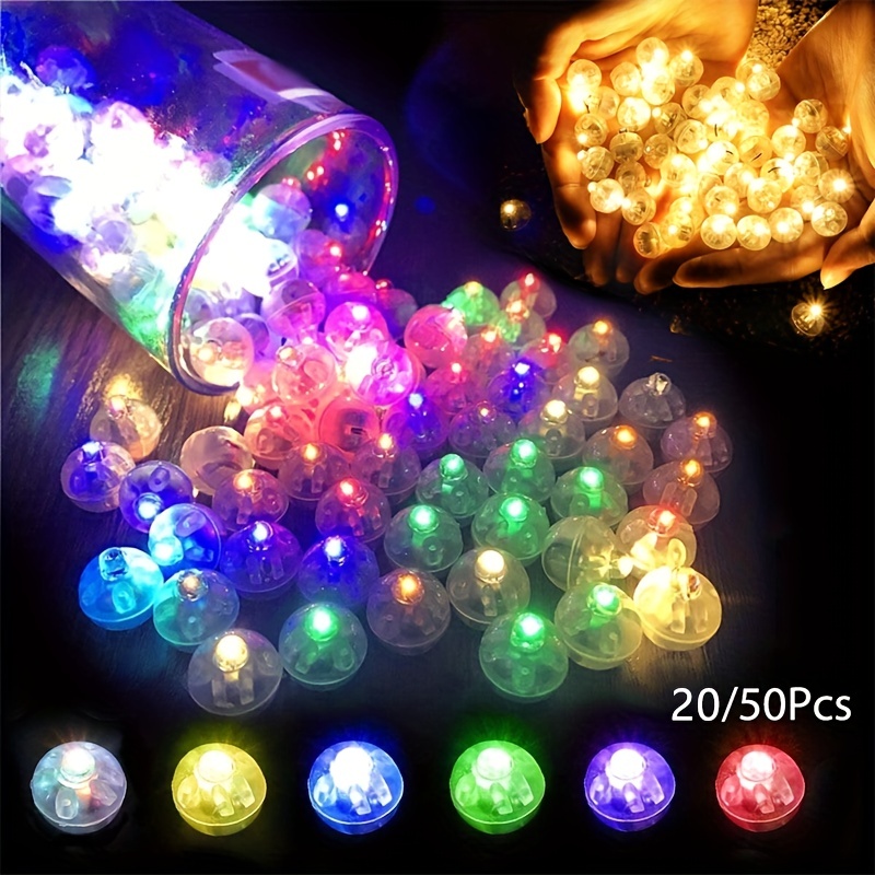 LED Ballons Lampes, 50 Pièces LED Balloon Lumière, Mini Lumières de Ballon,  LED Lampion pour Ballon Lanterne Papier Décoration Mariage Fête Halloween