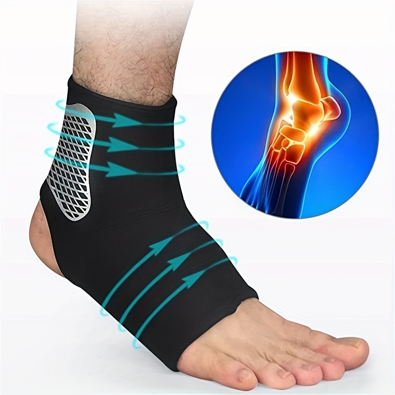 1pc Ankle Brace Sleeves, Breathable Neoprene Anti-Sprain Ankle Support Sleeve, For Basketball Soccer Sports Joint Injuries Recovery  Arch Support Ankle Swelling Heel Spurs