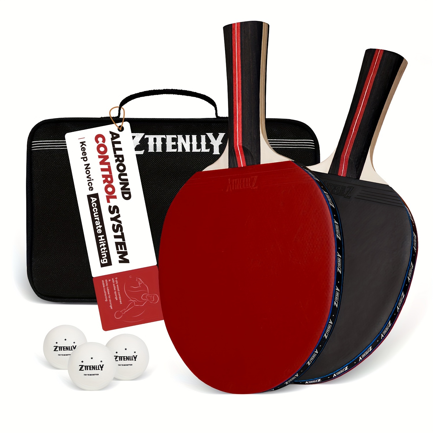 Acheter Housse professionnelle pour raquette de Tennis de Table, pour 1  batte de Ping-Pong, 3 balles, articles de sport
