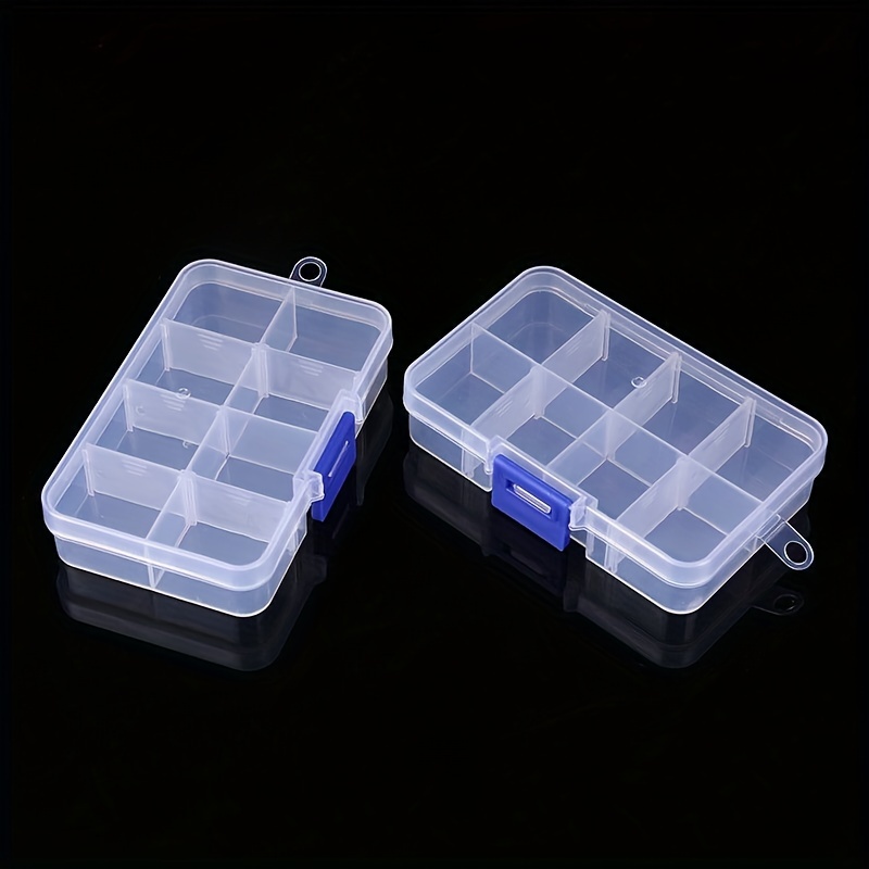  Storage Bin, Easy Access Grid Storage Box Plastic Dustproof  Transparent for Nails DIY Crafts (9 Compartments) : Home & Kitchen