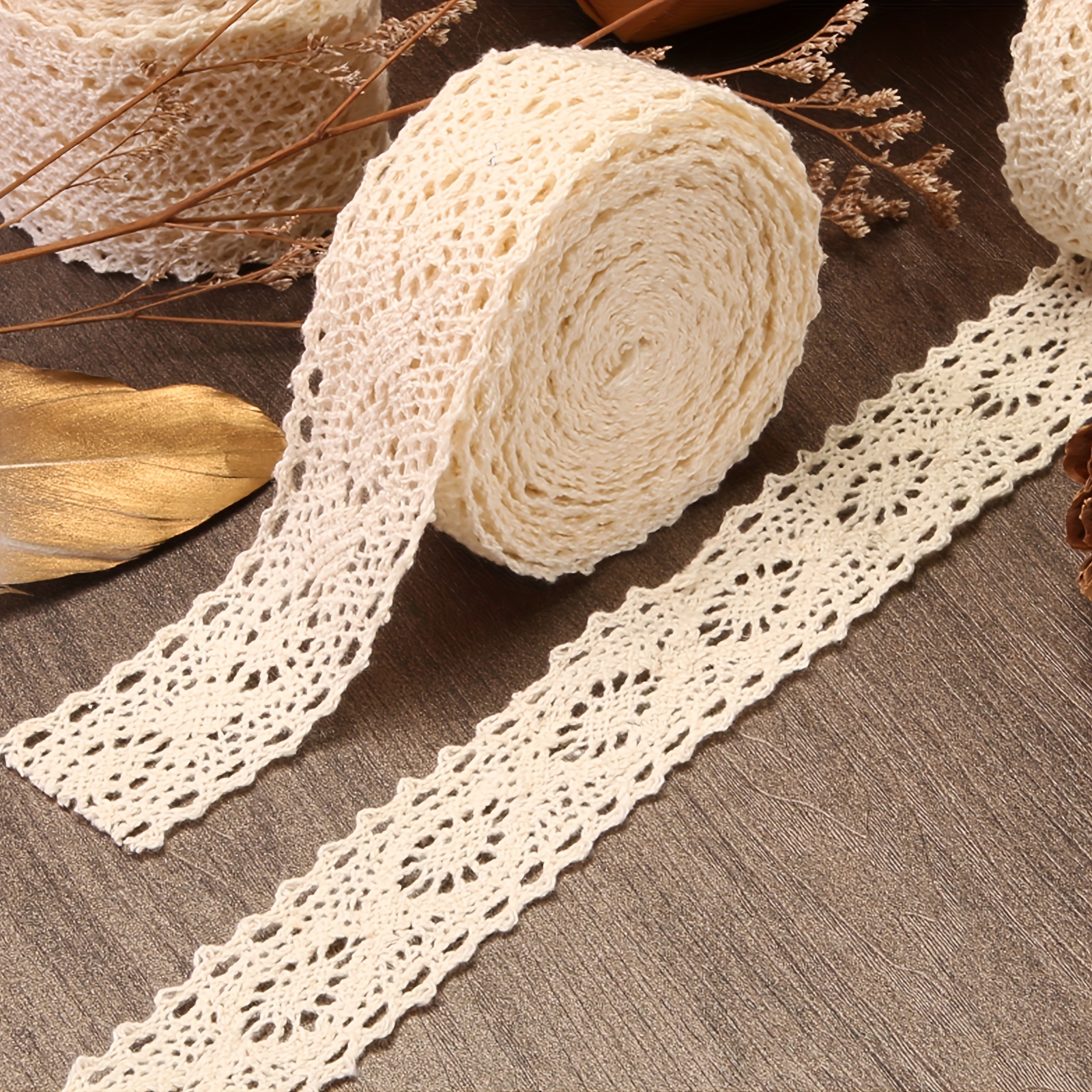 Cinta de encaje de algodón Pasamanería decorativa para decoración del hogar  scrapbooking Altura cm.2 Paquete mt.10 Art.0757