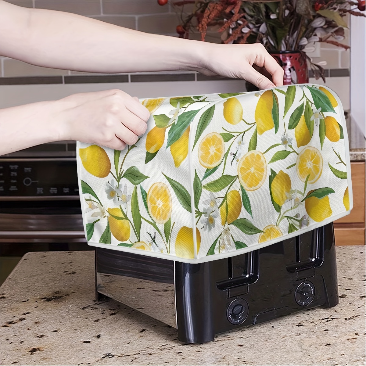 

1pc Protective Cover Lemon Pattern Bread Maker Spit Driver Protective Cover Small Appliance Dust Cover Kitchen Stuff Kitchen Accessories Home Kitchen Items