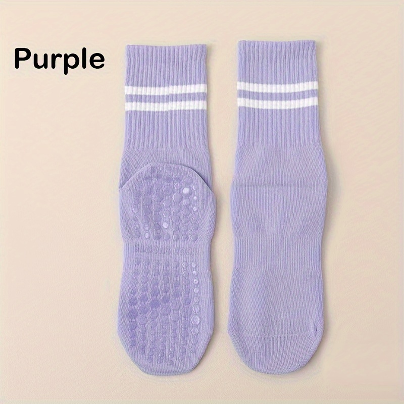 Non slip Grip Socks Terry Fleece Bottom Yoga Pilates Home - Temu