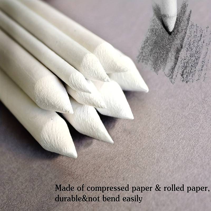 Kit 9 Estompes En Papier - Pour Dessin Fusain, Crayon - Mélange Et Ombrage - Artistes Et étudiants
