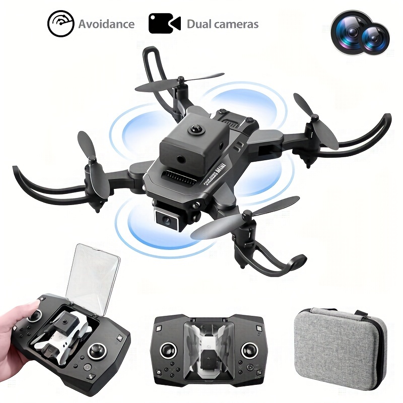 KY912 Mini Drone HD Dual Camera Single Battery Altitude Hold Mini Folding  Four-sided Obstacle Avoidance Support Wifi Connection Mobile Phone APP One  Key Take Off Landing Four-axis Aircraft RC Drone