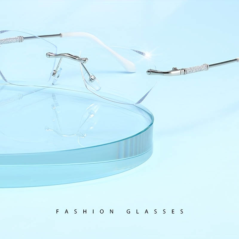 Rimless Reading Glasses Adjustable Nose Holder Anti blue - Temu