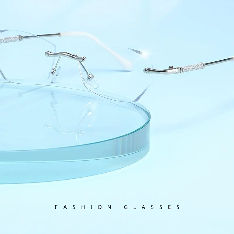 Rimless Reading Glasses Adjustable Nose Holder Anti blue - Temu