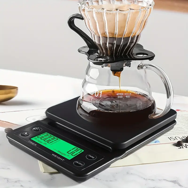 1pc, Scale, Coffee Scale, Precision Drip Coffee Scale, Coffee Weighing 0.1g  Drip Coffee Scale With Timer, Digital Kitchen Scale, High Precision LCD Sc