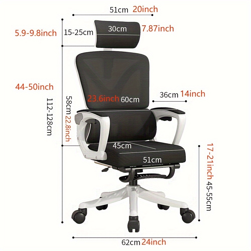 1st Kantoorstoel, Ergonomiese Binnenshuise Stoel, Rekenaarstoel Met Spons Nylon Maasdoek, Meeting Training Rekenaarstoel, Home Office Stoellift Draaistoel, Kan lê, Draaistoelbesonderhede 14