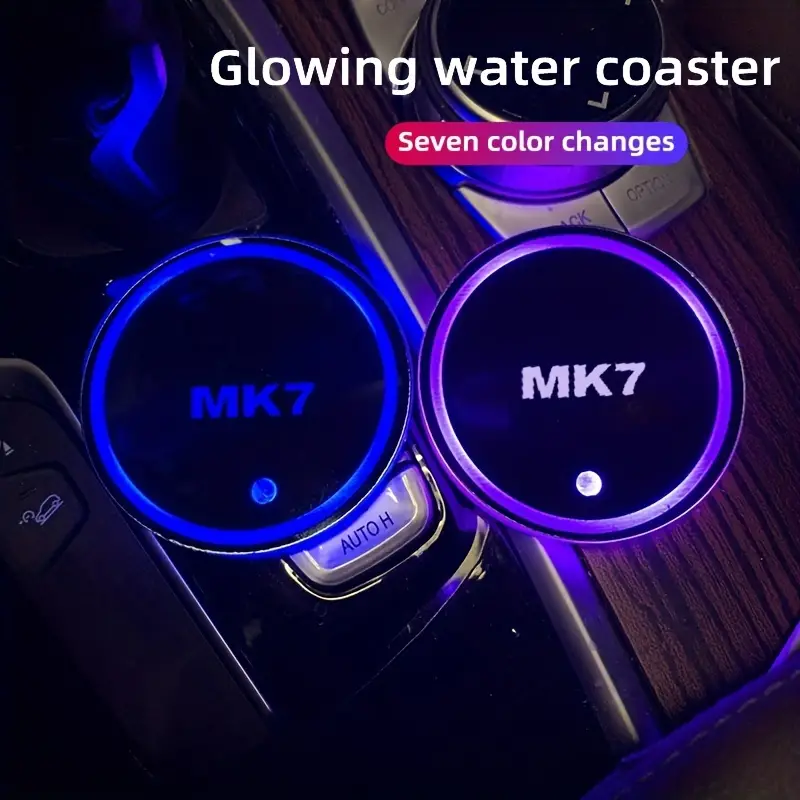 Auto Leuchtende Wasserbecher untersetzer 7 Farbige Auto Led - Temu Austria