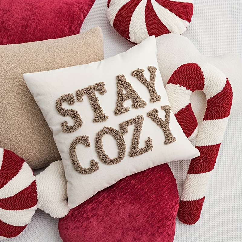 Cozy Soft Throw Pillow Covers Pillowcases For Christmas Decoration Sofa  Couch Chair Bed Decor Small Big Large Cushion Cases Bedroom Essentials  Living Room Accessories Home Finds House Goods Apartment Must Have Full