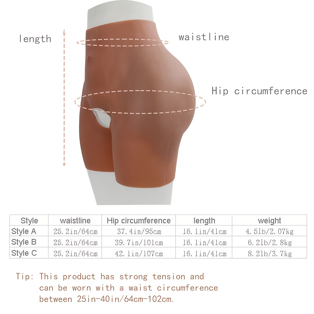Silicone Body Shaper Butt Lifting Crotch Pants Butt Lifting - Temu