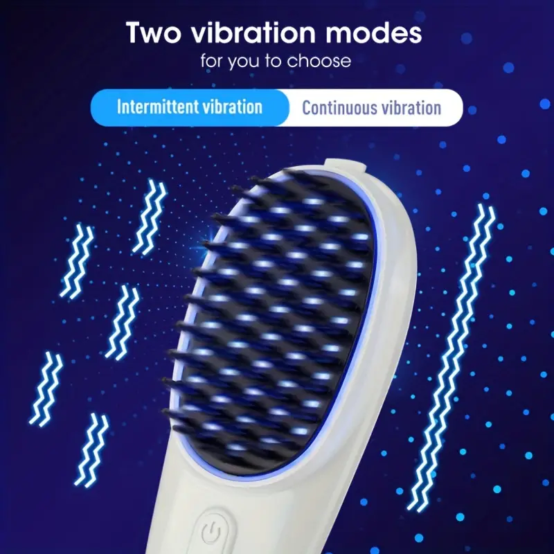 rechargeable led massage comb get gorgeous hair nails with ems micro current electric hair care details 2