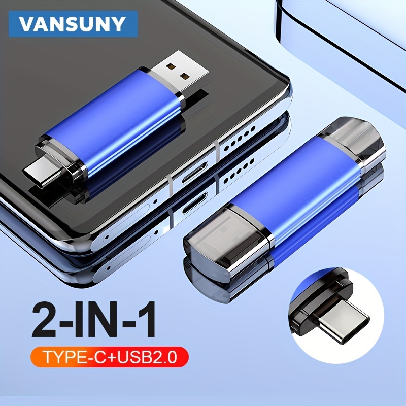 

32g/64gb/128g Usb Type-c Flash Drive 2-in-1 Dual Flash Drive Usb A + Usb C Otg Flash Drive For Android Smartphone Tablet Computer Laptop.