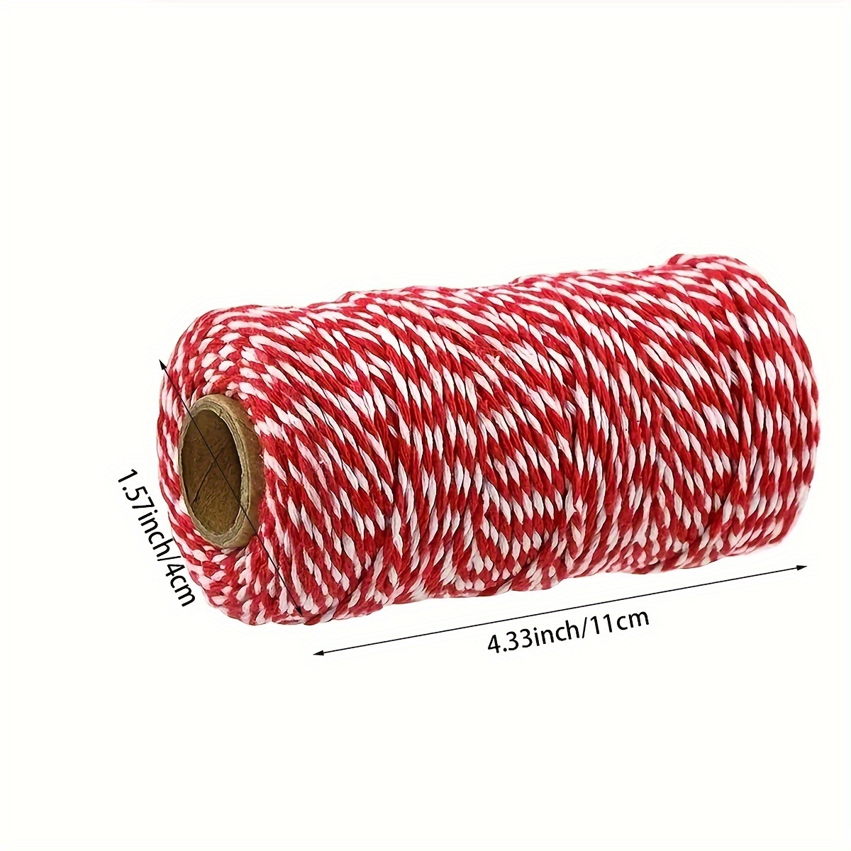 Long Red And White Gift Twine Cotton Baking Twine Craft Twine