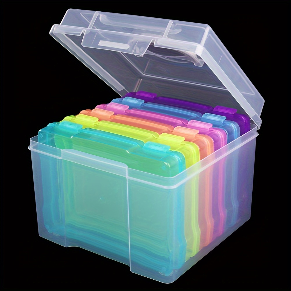 Transparent Storage Box Scrapbook Sticker Storage Container - Temu