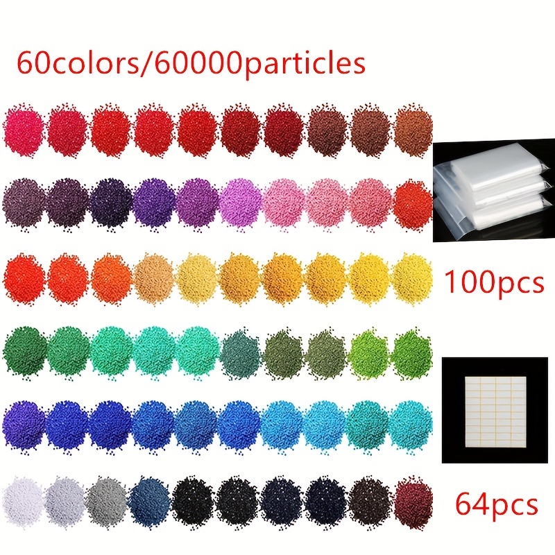 60 colores AB Diamond Painting Beads Diamond Dots para accesorios de  pintura de diamantes, taladros de pintura de diamantes redondos brillantes  AB