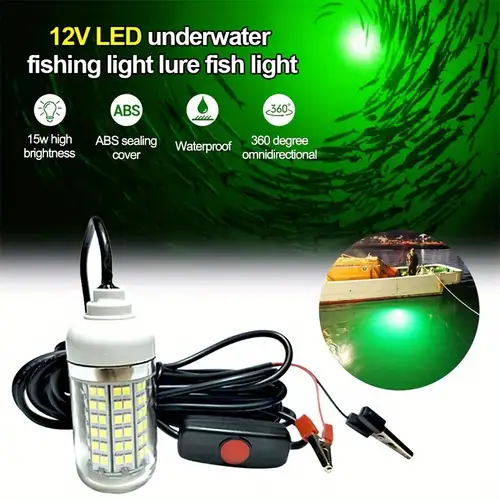 Multi color Led Underwater Fishing Light Built in Battery - Temu