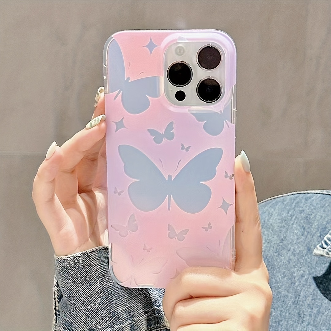 Luxury Conch Texture Cute Pink Flower Phone Case For iPhone 14