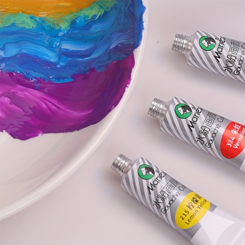Gouache Paint Set Jelly Cup 18/24 Colors Non Toxic Paint with