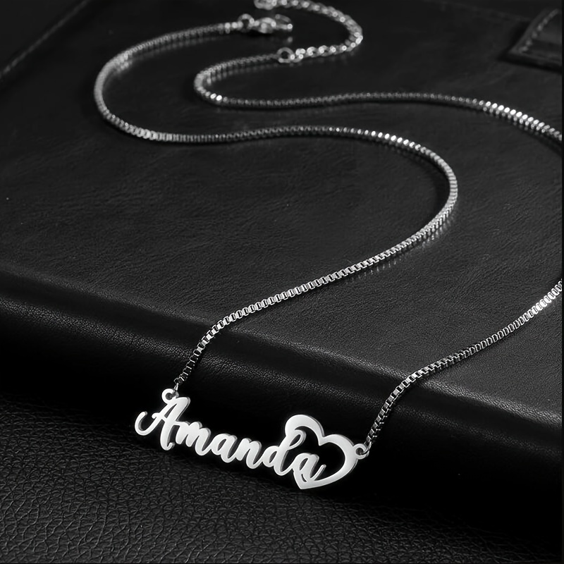 Collar Nombre Personalizado Acero Inoxidable Mujeres Madres - Temu Chile