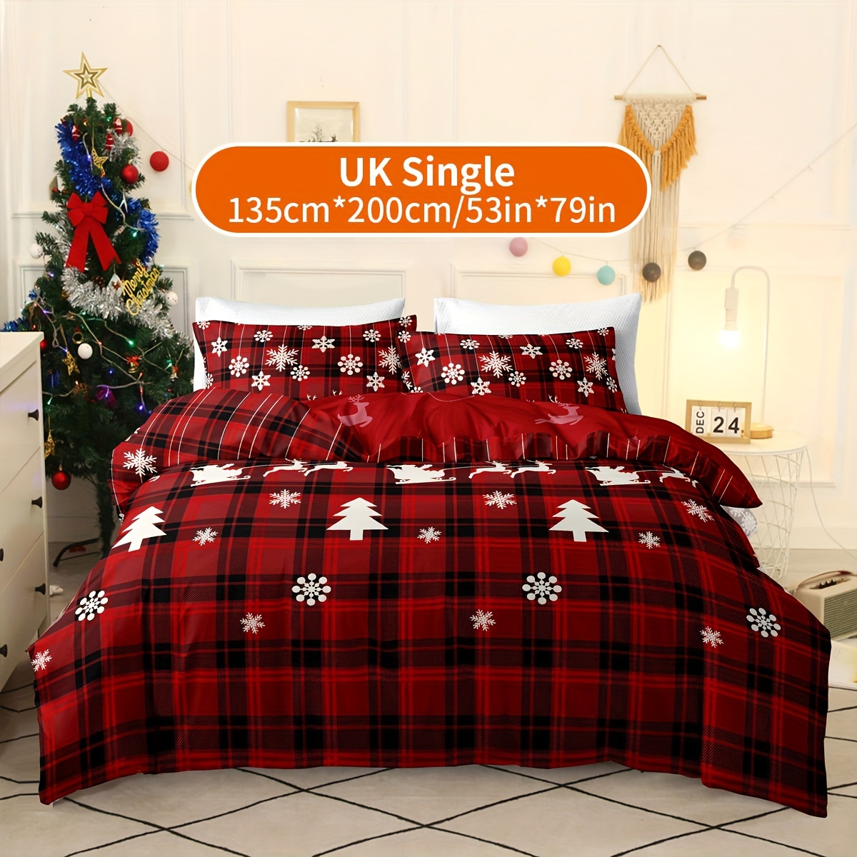 Snowflakes Buffalo Plaid Scotland Merry Christmas Pajamas For