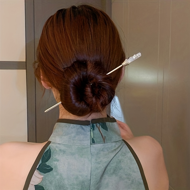 1pc hair gems Hair Chopsticks Metal Hair Stick Japanese Hair