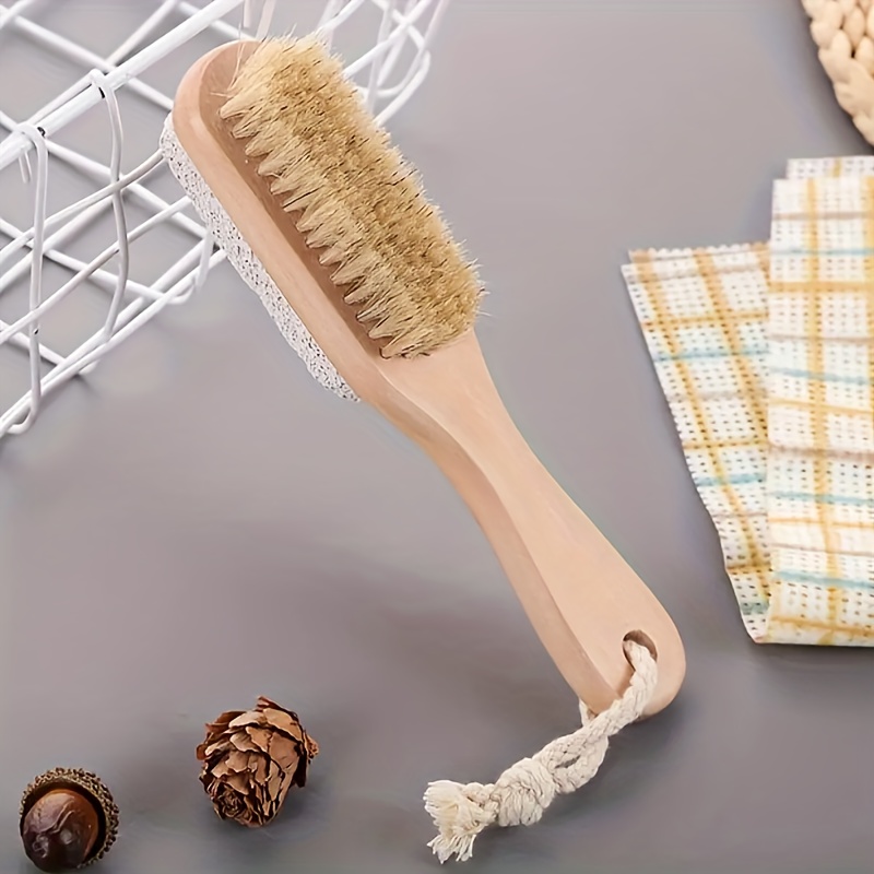 Foot File Scrubber With Wooden Handle Callus Remover Feet - Temu