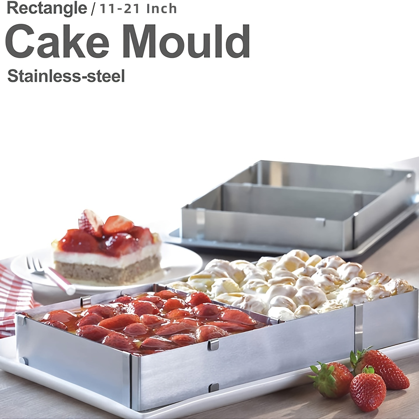 Cake Mold Adjustable Stainless Steel ~ Retractable - Temu