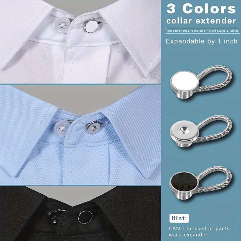 10pcs Shirt Collar Buckle Extender Men's Formal Shirt Collar Buckle Extender Comfort Necktie Extension,Men Gifts,Temu
