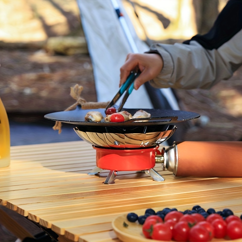 Portable Windproof Camping Stove Stainless Steel Outdoor Camping Cooking  Stove Folding Gas Stove Picnic Gas Burner Equipment For Cooking, Camping,  Hiking And Picnic ( Fuel Not Included) - Temu