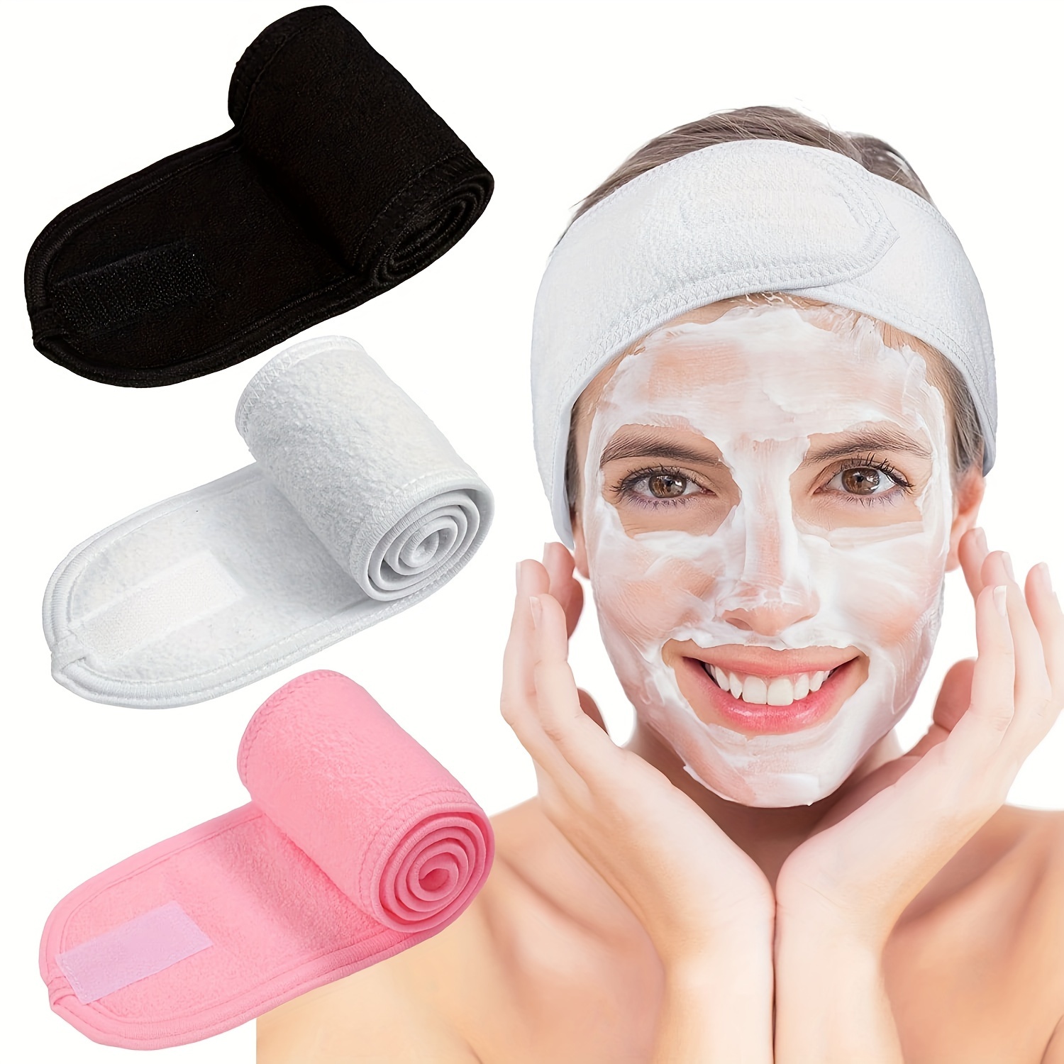 Nonstop Spa Facial Bandeau Make Up Skincare Hair Wrap Serviette En Tissu  Stretch Bandeau Pour Laver Le Visage, La Douche - Temu France