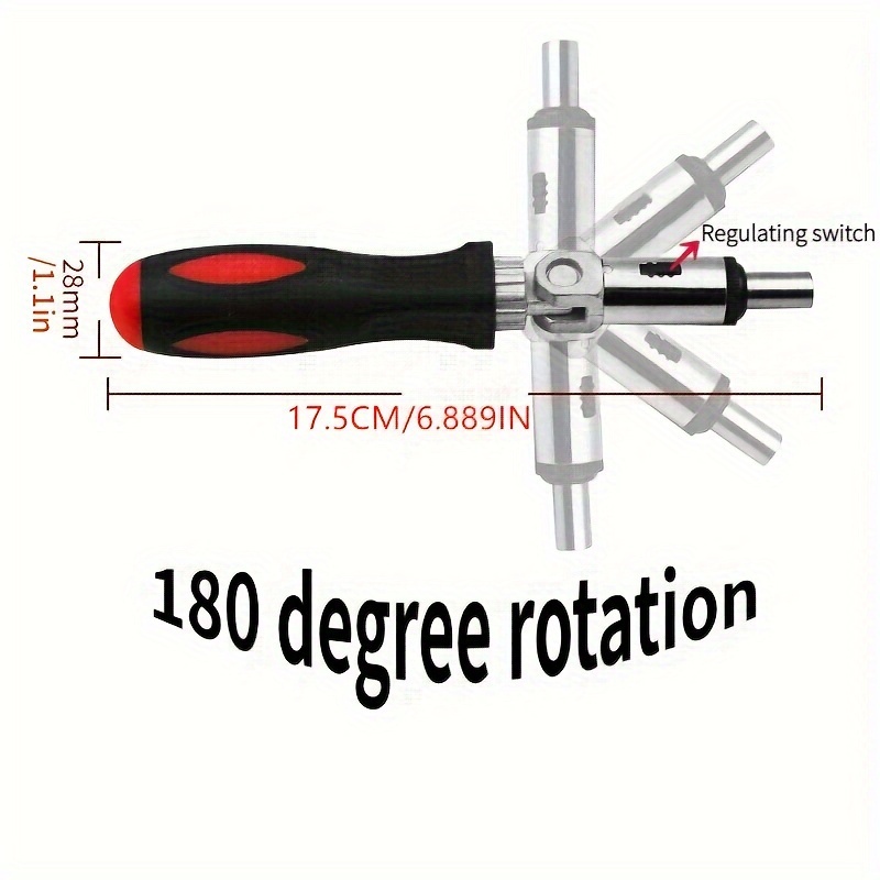 Ratcheting Right Angle Screwdriver Hex Drive 90 Degree Offset + 10pc Bits  Set!