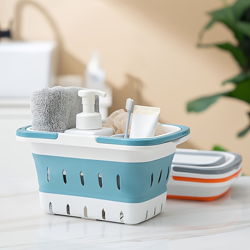 1pc Multifunctional Nordic Style Handheld Bath Basket For Bathroom