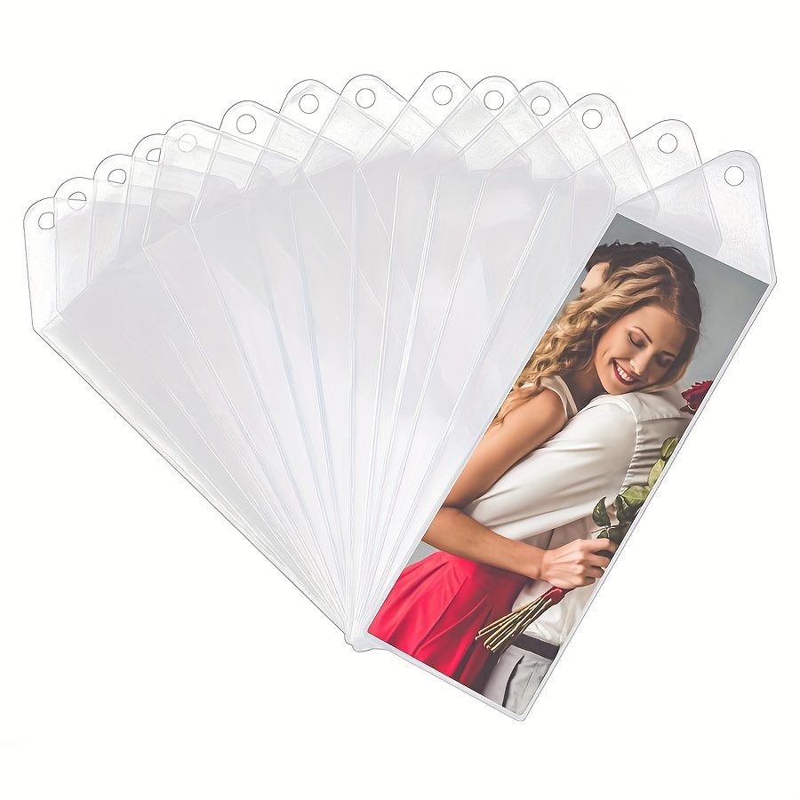 Clear Bookmark Sleeves plastic Blank Vinyl Book Markers - Temu