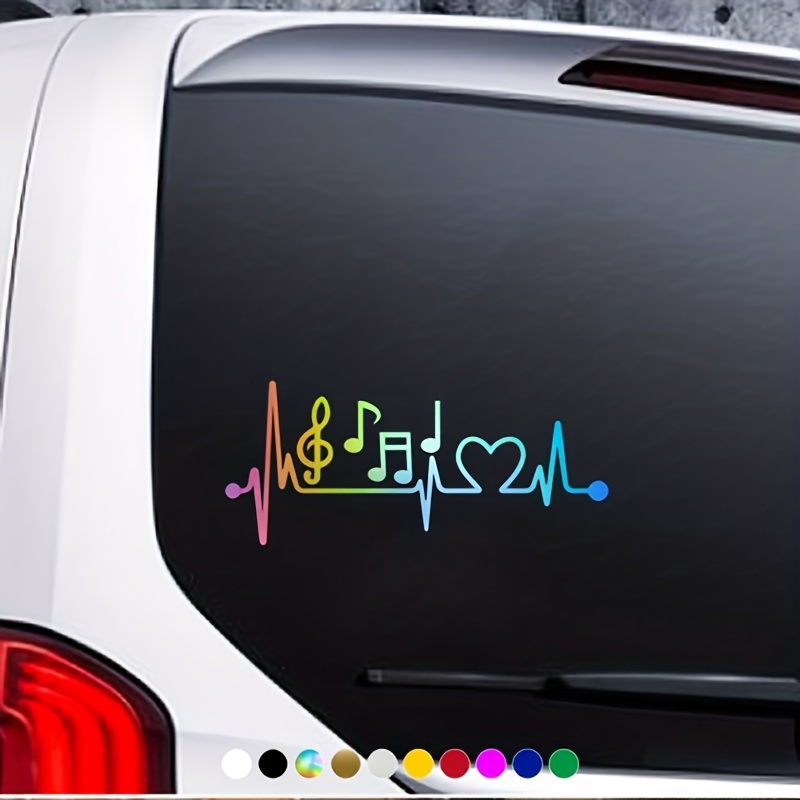 Heartbeat Music Car Stickers Car Styling Decoration Car - Temu