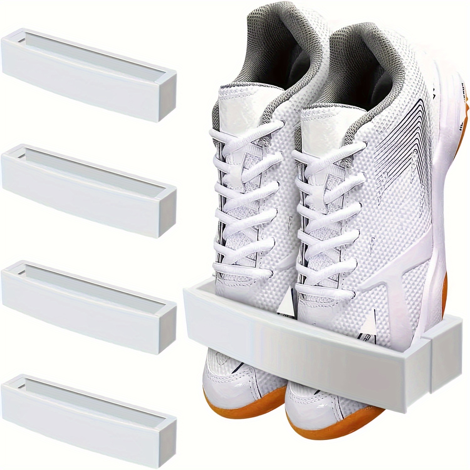 Wall Mounted Shoes Rack With Sticky Hanging Strips Hanging - Temu